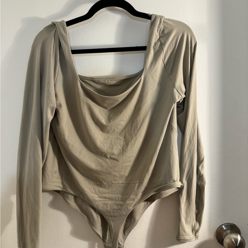 LULULEMON Wundermost Ultra-Soft Nulu Square-Neck Long-Sleeve Bodysuit SIZE XL - Picture 4 of 7